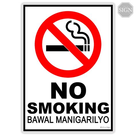 bawal manigarilyo signage|File : No Smoking .